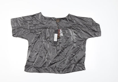 Womens UK Size M VERO MODA Silver Basic Blouse