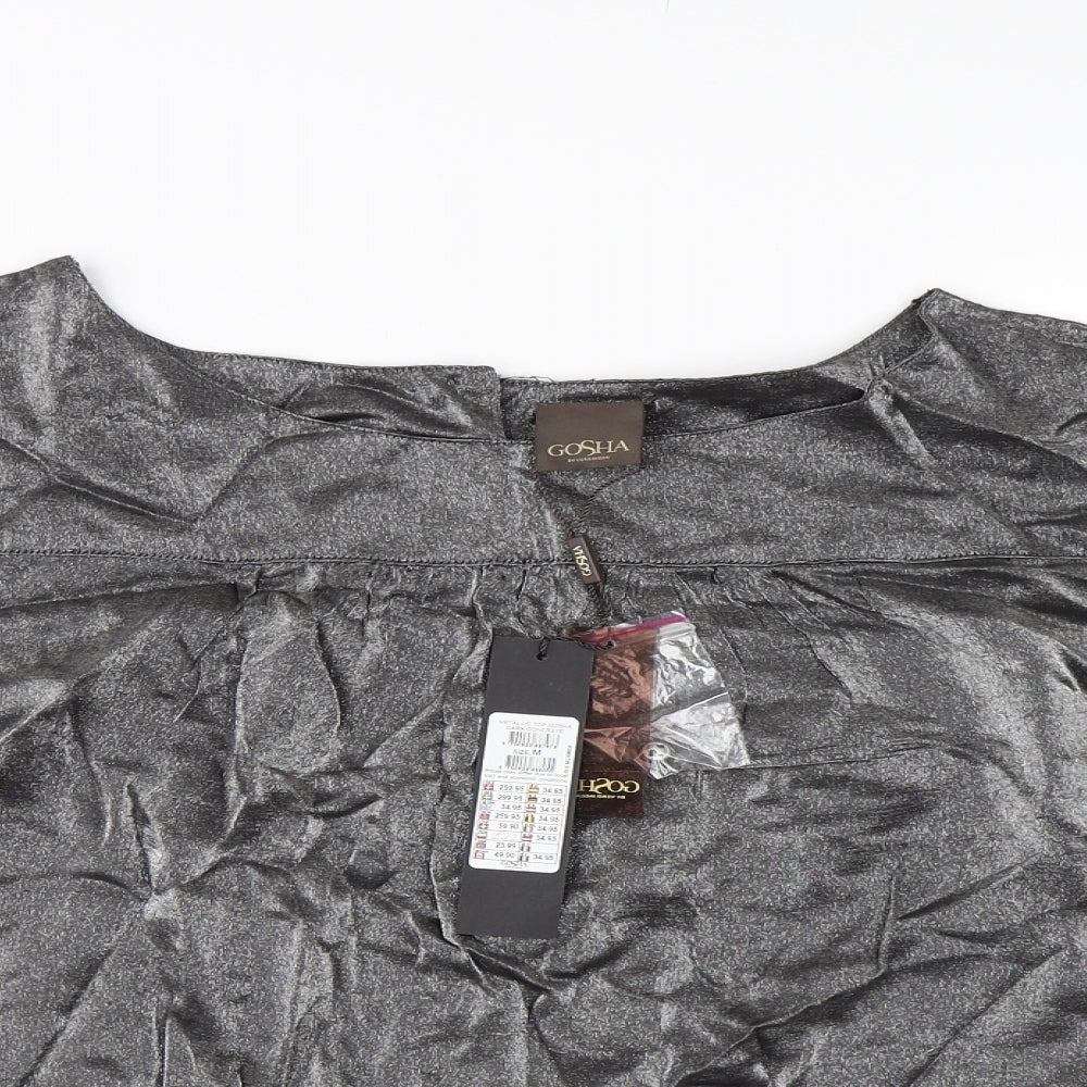 Womens UK Size M VERO MODA Silver Basic Blouse