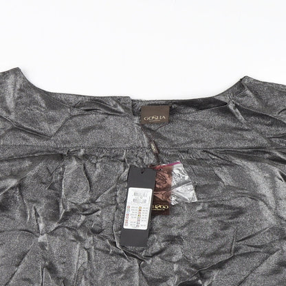Womens UK Size M VERO MODA Silver Basic Blouse