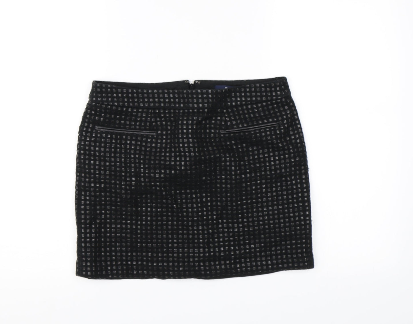 Gap Womens Black Check  A-Line Skirt Size 6
