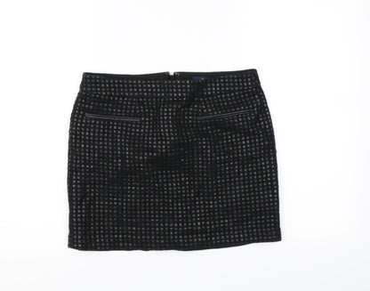 Gap Womens Black Check  A-Line Skirt Size 6