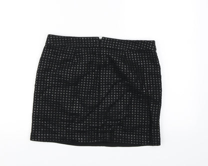 Gap Womens Black Check  A-Line Skirt Size 6