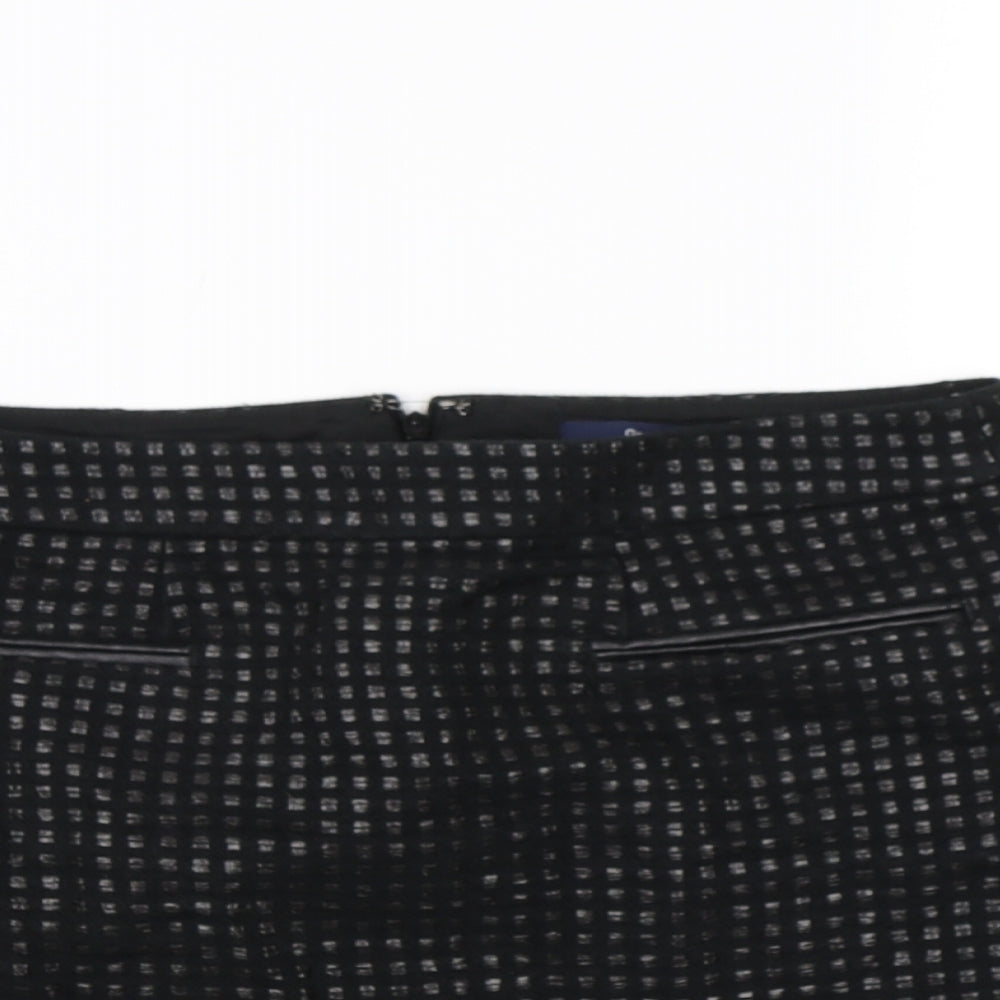 Gap Womens Black Check  A-Line Skirt Size 6