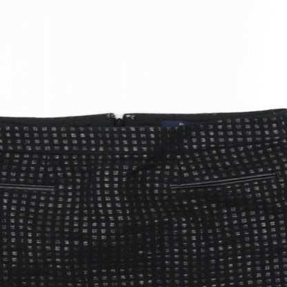 Gap Womens Black Check  A-Line Skirt Size 6