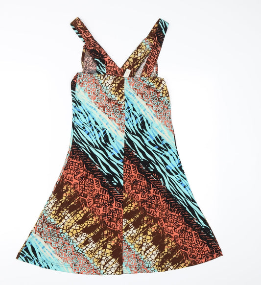 Body Flirt Womens Multicoloured Animal Print  A-Line  Size XS