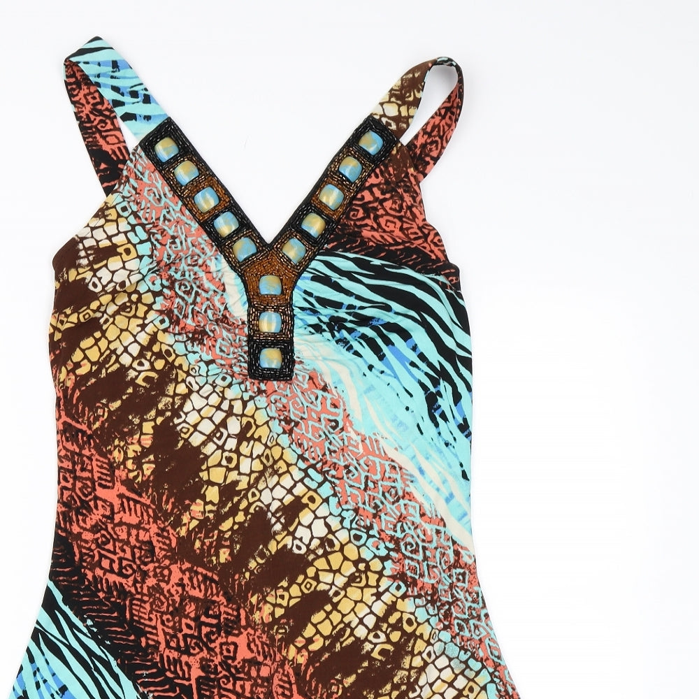 Body Flirt Womens Multicoloured Animal Print  A-Line  Size XS