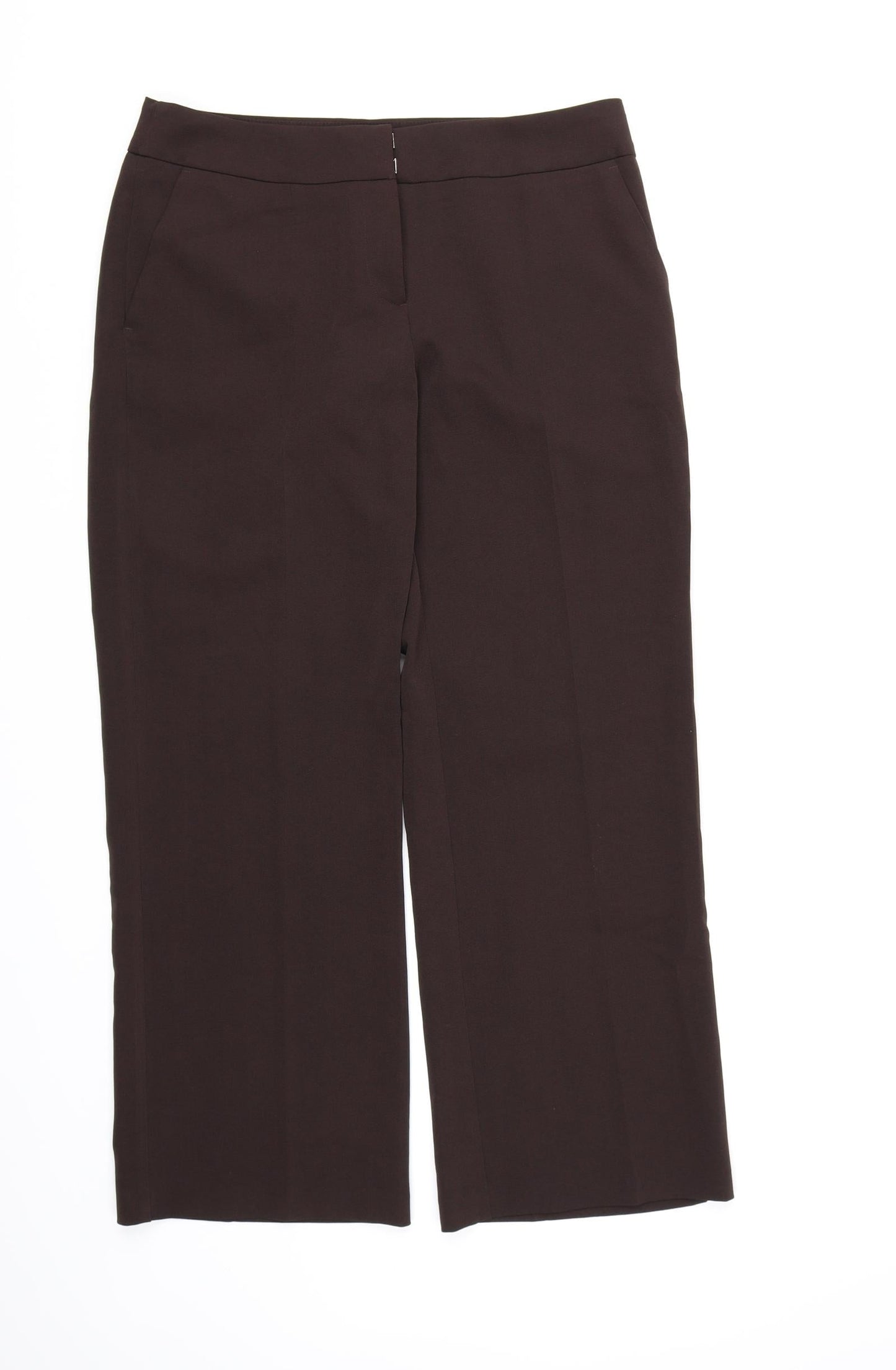Womens UK Size 10 South Regular Fit Dress Pants Brown Trousers