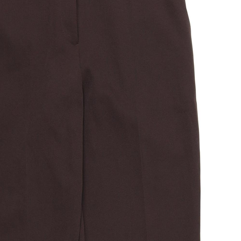 Womens UK Size 10 South Regular Fit Dress Pants Brown Trousers