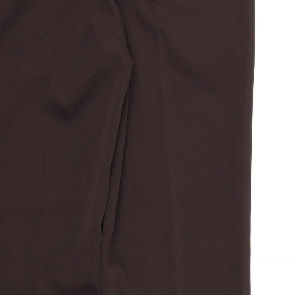 Womens UK Size 10 South Regular Fit Dress Pants Brown Trousers