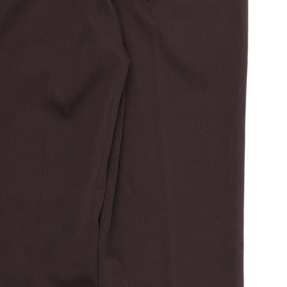 Womens UK Size 10 South Regular Fit Dress Pants Brown Trousers