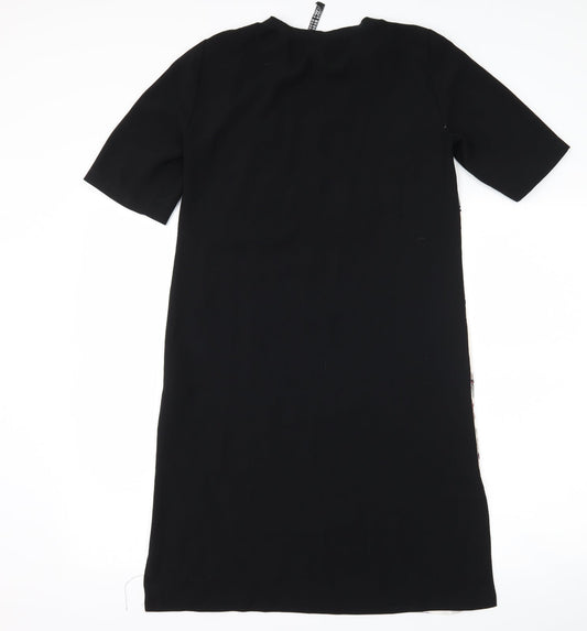 Zara Womens Black Floral  Shift  Size S