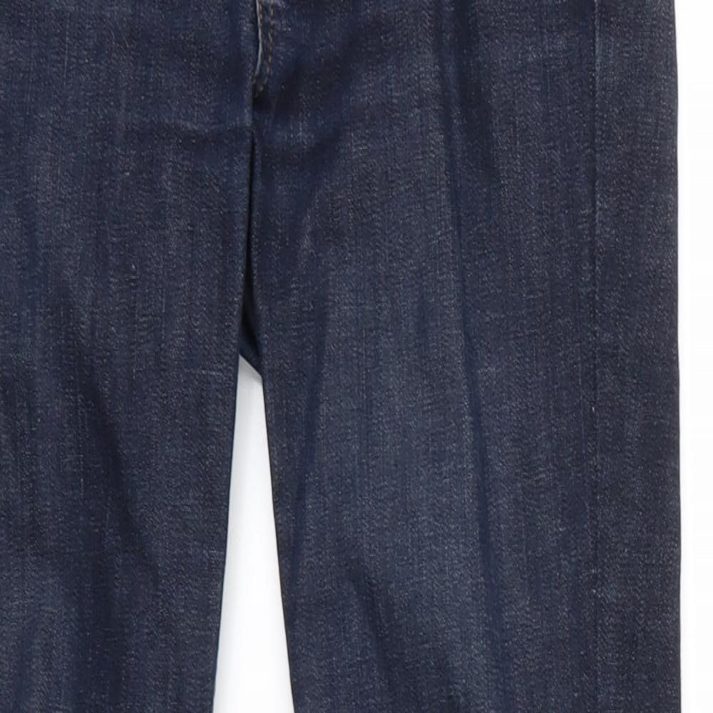 Topshop Womens Blue  Denim Straight Jeans Size 28 in L29 in