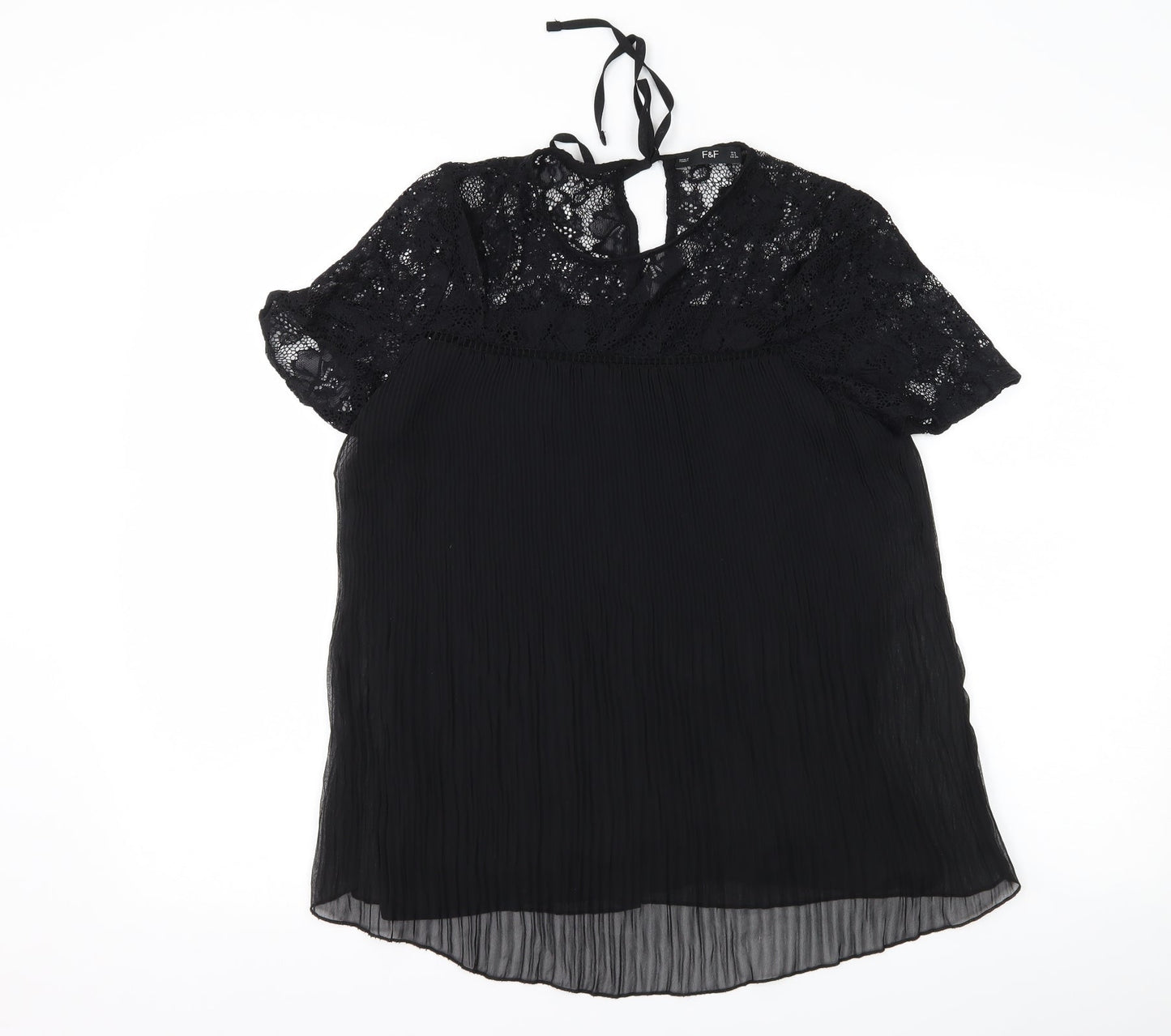 F&F Womens Black   Basic T-Shirt Size 8