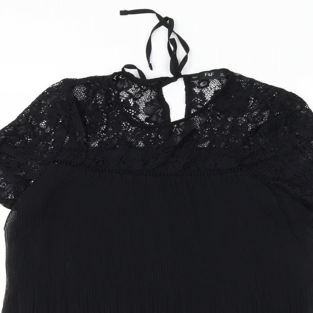 F&F Womens Black   Basic T-Shirt Size 8