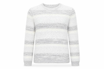 F&F Womens Grey Striped  Pullover Jumper Size 8