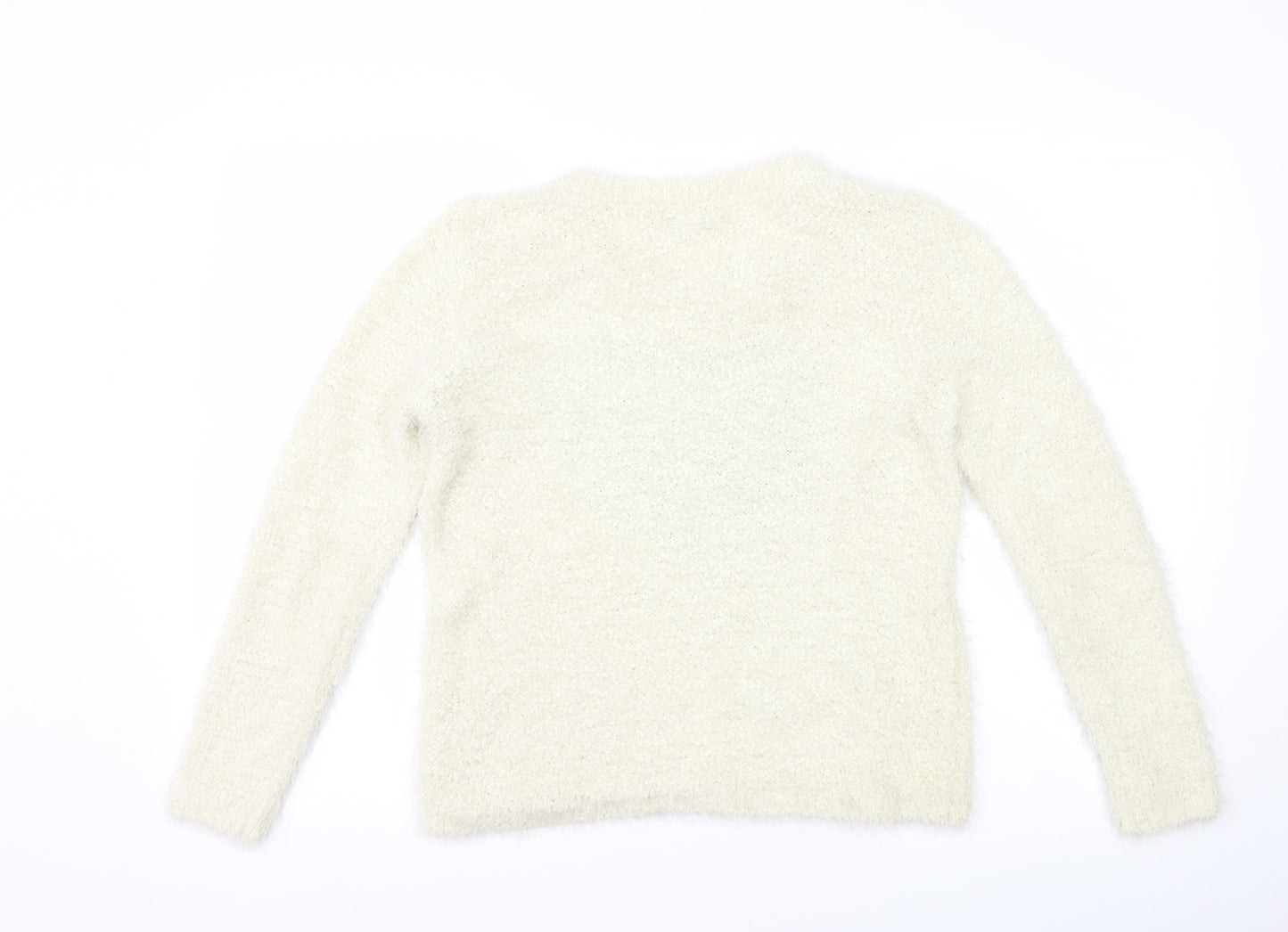 F&F Womens Ivory   Pullover Jumper Size 10  - Love heart
