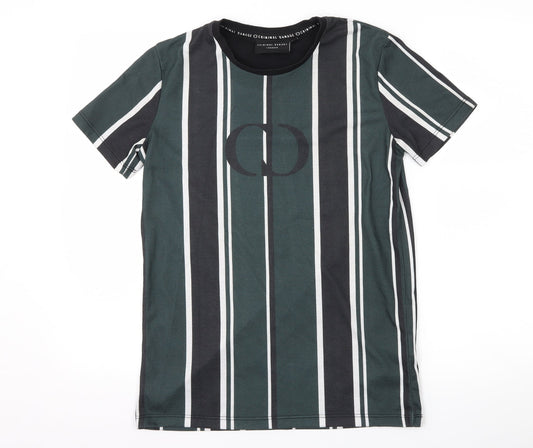 Mens UK Size XS Criminal Damage Green  T-Shirt