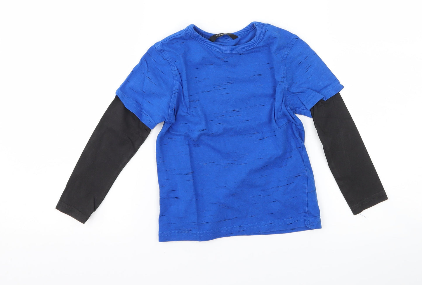 George Boys Blue   Basic T-Shirt Size 3-4 Years