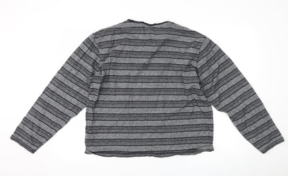 Maine Mens Black Striped   T-Shirt Size M