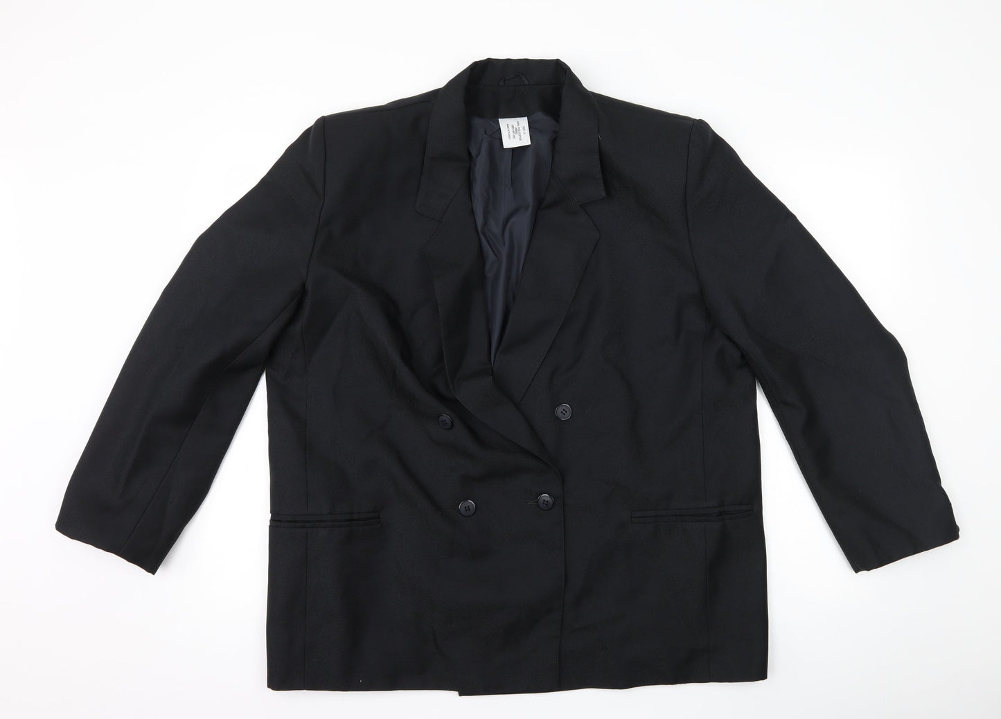 Womens UK Size 18 Preworn Regular Black Suit Jacket