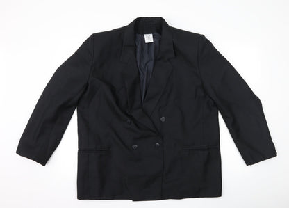 Womens UK Size 18 Preworn Regular Black Suit Jacket