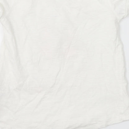 H&M Girls White   Basic T-Shirt Size 9-10 Years  - Butterflies