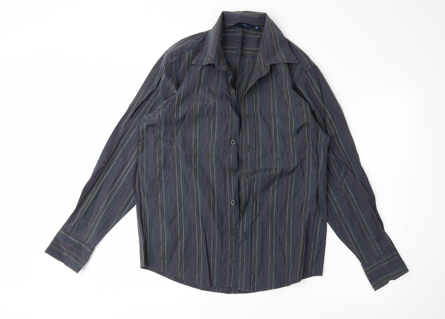 Mens UK Size S ben smith Grey  Button-Up Long Sleeve Casual Shirt
