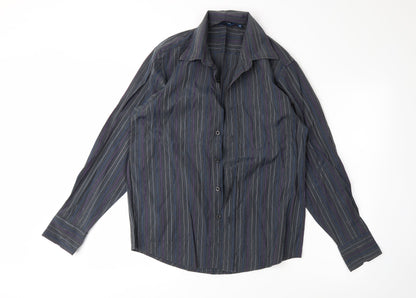 Mens UK Size S ben smith Grey  Button-Up Long Sleeve Casual Shirt