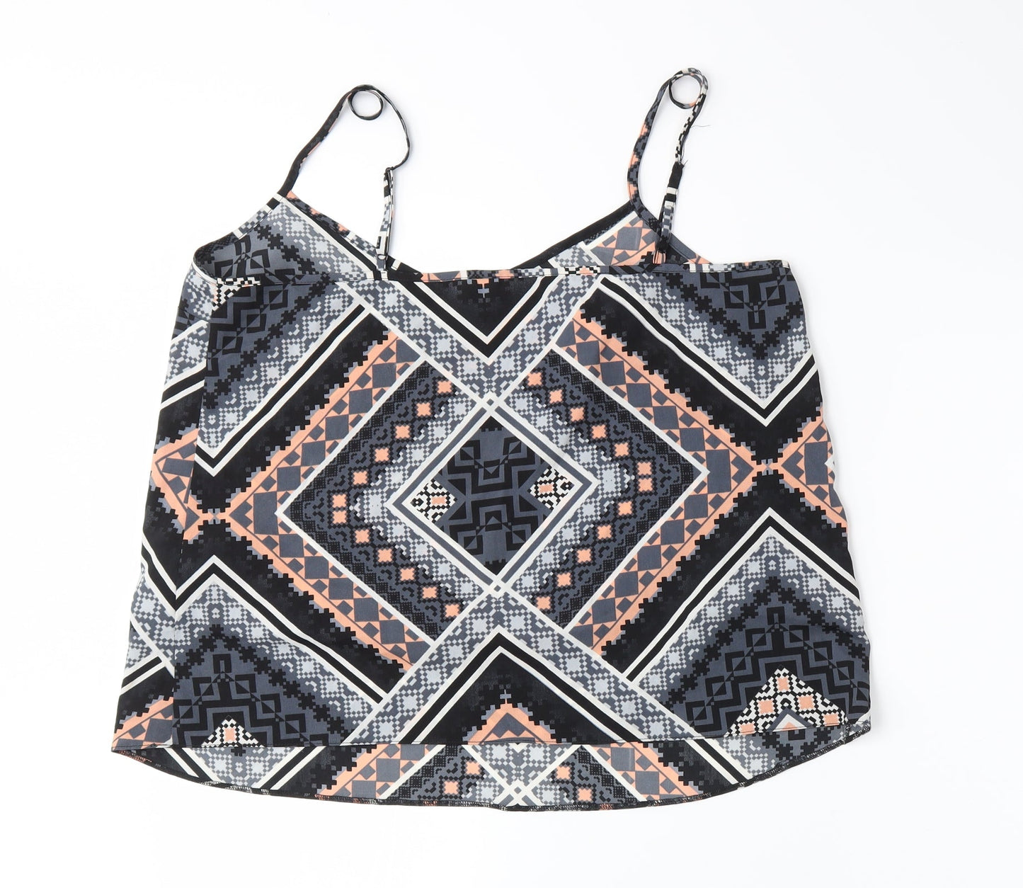 Miss Selfridge Womens Black Geometric  Camisole Blouse Size 14