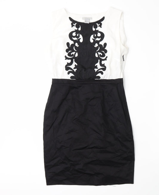 H&M Womens Black   Pencil Dress  Size 8