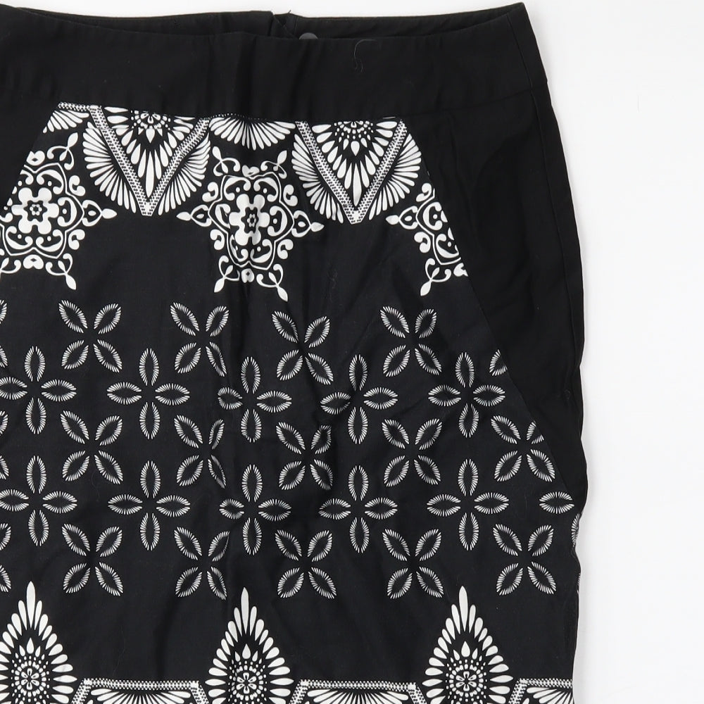 dorophy perkins Womens Black Floral  Straight & Pencil Skirt Size 12