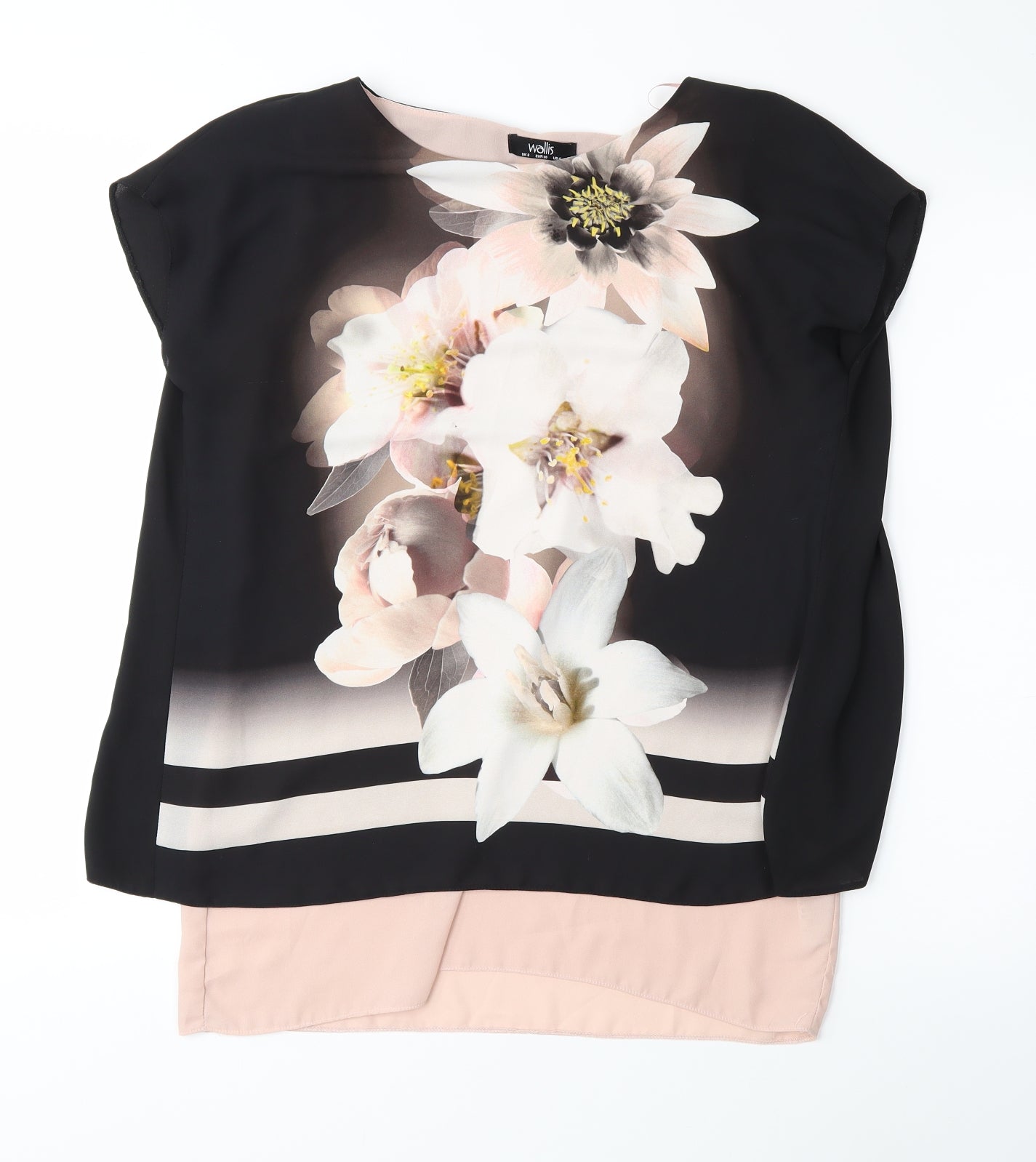 Wallis Womens Pink Floral  Basic Blouse Size 8