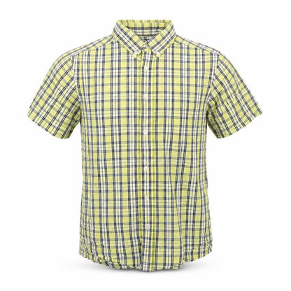 Mens UK Size S Blue Harbour Yellow  Button-Up Short Sleeve Casual Shirt