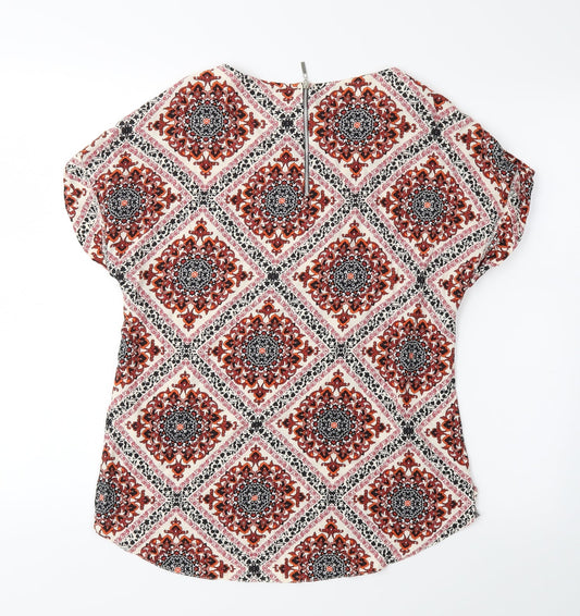 Womens UK Size 10 Dorothy Perkins Red Basic Blouse