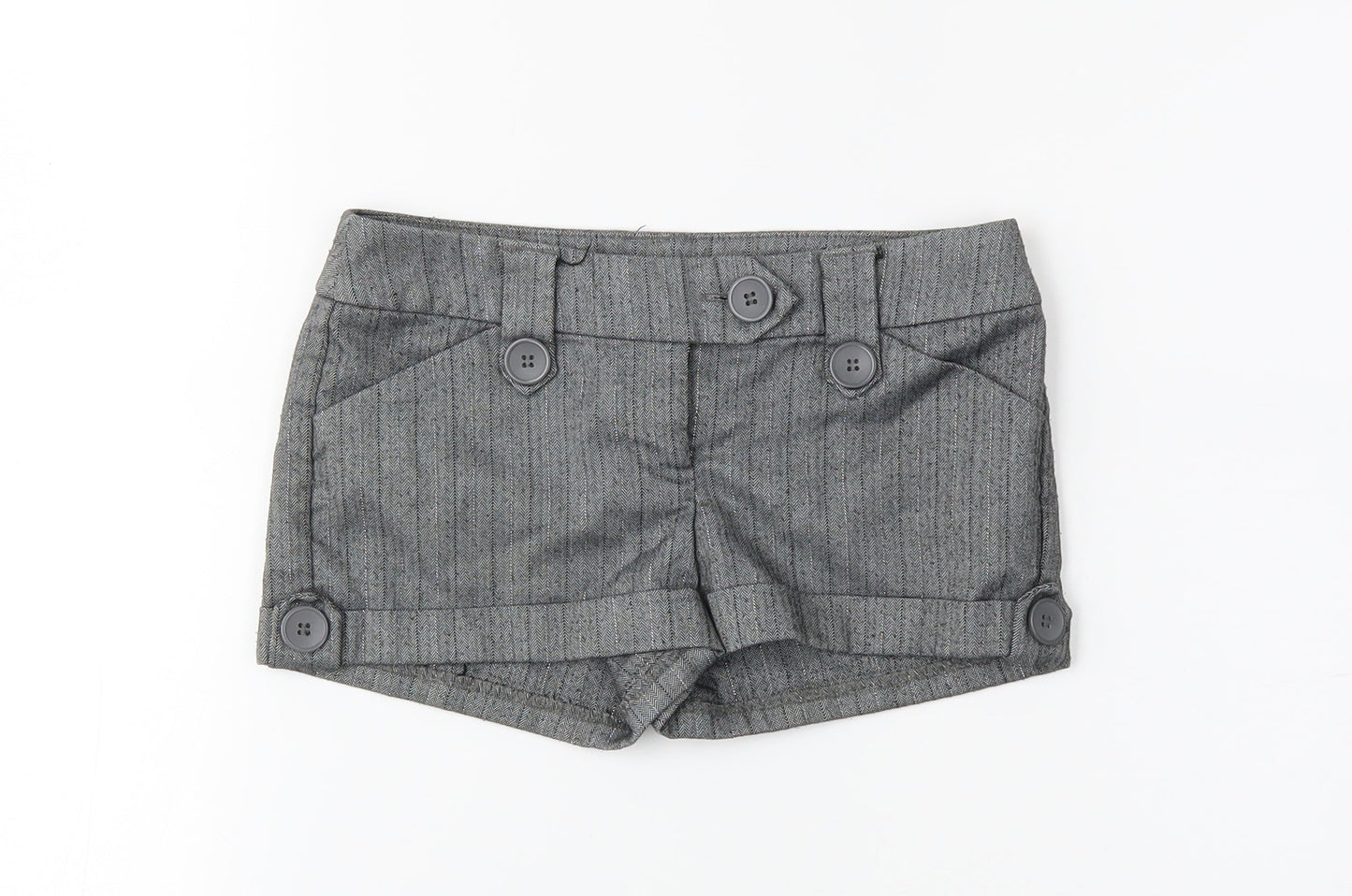 newlook Girls Grey Pinstripe  Sailor Shorts Size 9 Years