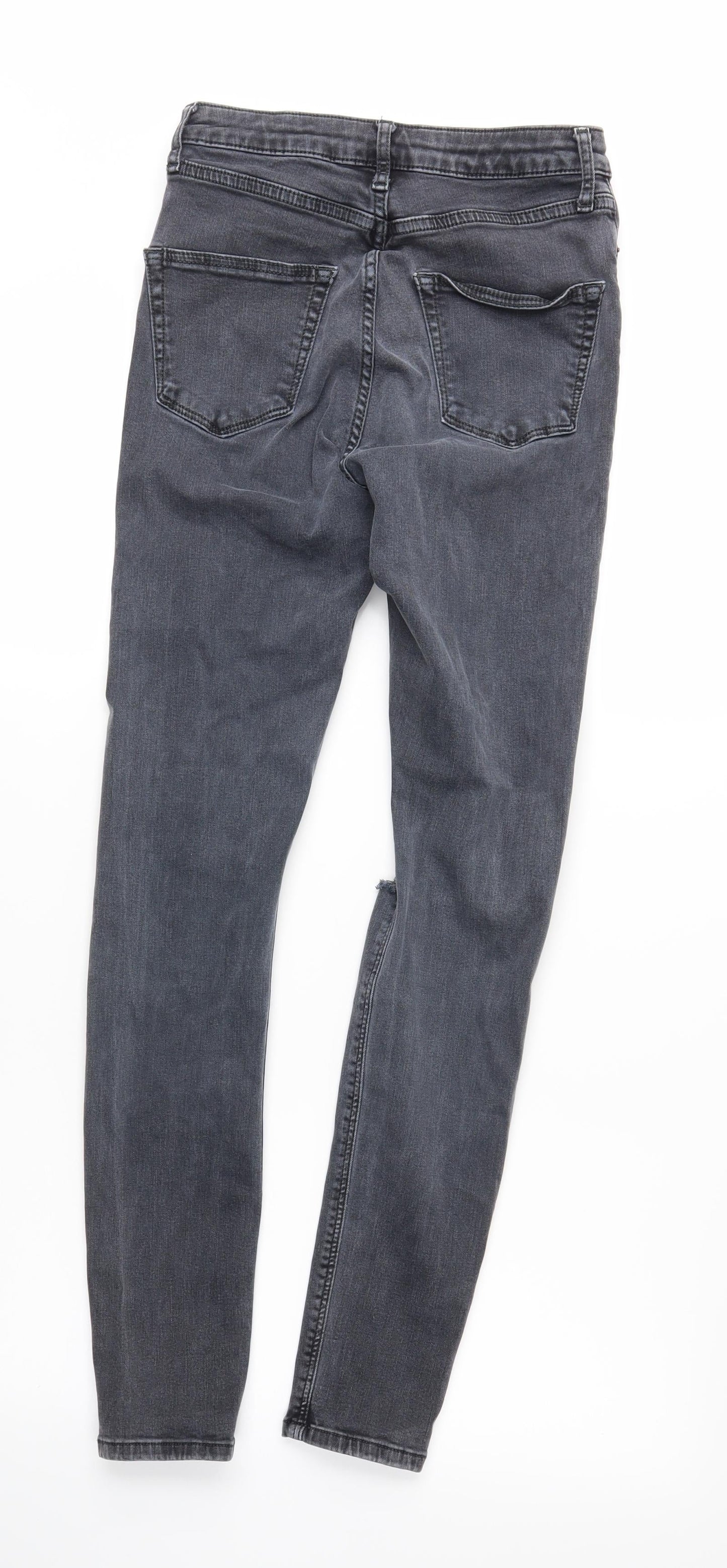 Topshop Womens Grey   Skinny Jeans Size 26 in L28 in