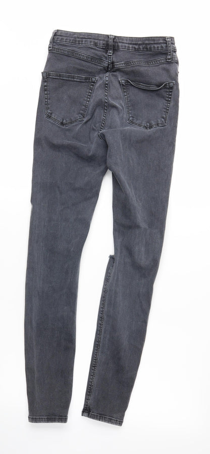 Topshop Womens Grey   Skinny Jeans Size 26 in L28 in