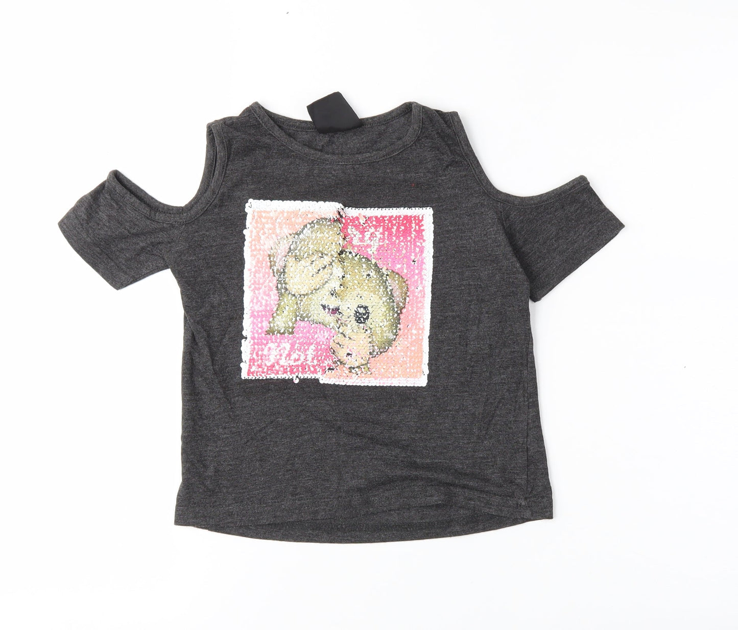 Primark Girls Grey   Basic Casual Size 7-8 Years  - Reversible Sequins