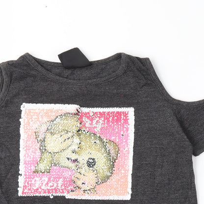 Primark Girls Grey   Basic Casual Size 7-8 Years  - Reversible Sequins