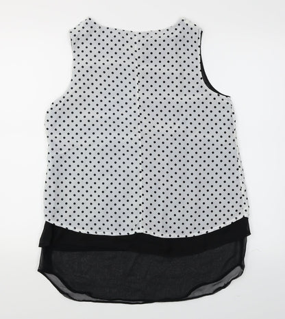 Womens UK Size M Preworn White Basic Blouse