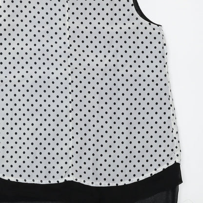 Womens UK Size M Preworn White Basic Blouse
