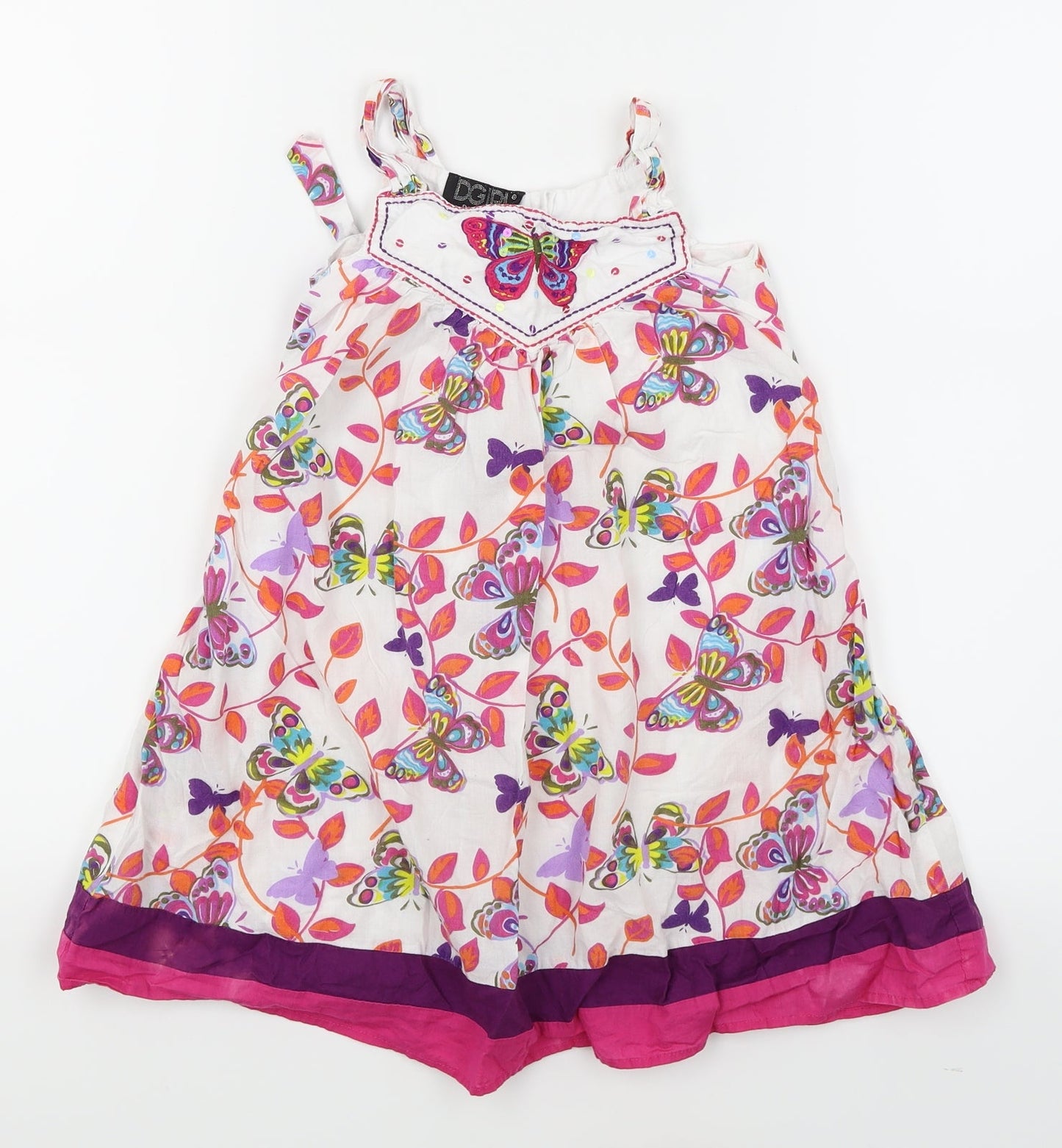 DGirl Girls White   Trapeze & Swing  Size 4-5 Years  - Butterfly