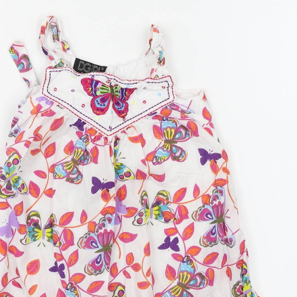 DGirl Girls White   Trapeze & Swing  Size 4-5 Years  - Butterfly