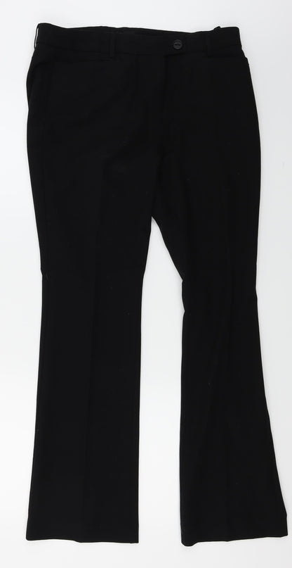 Womens UK Size 12 NEXT Regular Fit  Black Trousers