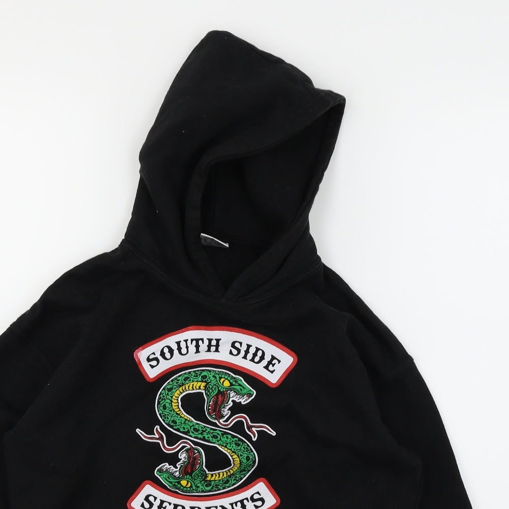 Stars & Stripes Girls Black   Pullover Hoodie Size 12-13 Years  - South Side Serpents