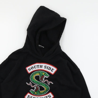 Stars & Stripes Girls Black   Pullover Hoodie Size 12-13 Years  - South Side Serpents