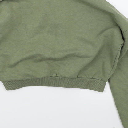 915 Girls Green   Pullover Sweatshirt Size 12-13 Years  - Cropped