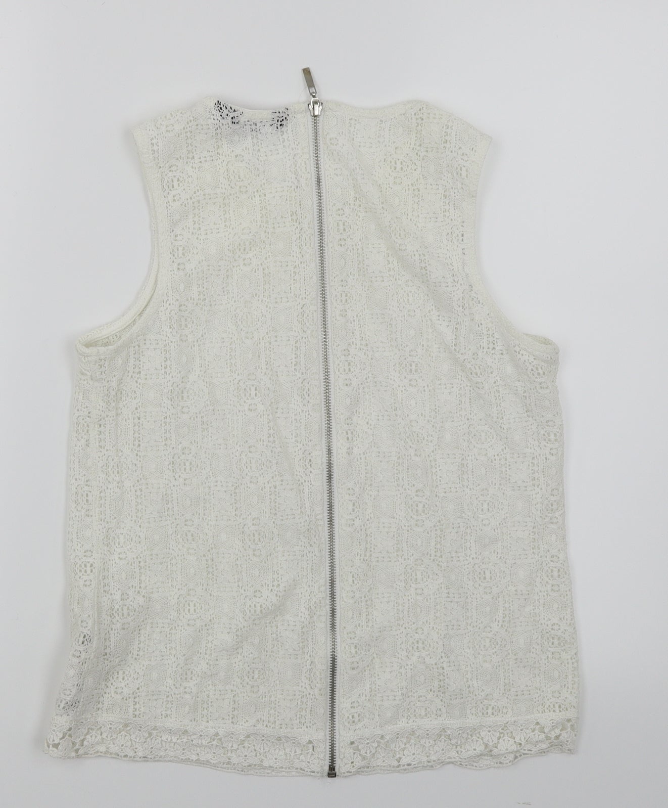Womens UK Size 8 New Look White Basic Blouse