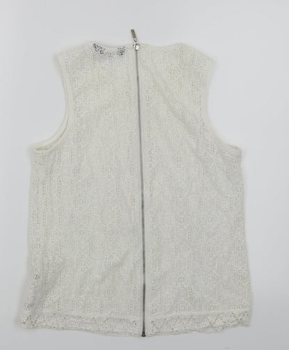 Womens UK Size 8 New Look White Basic Blouse