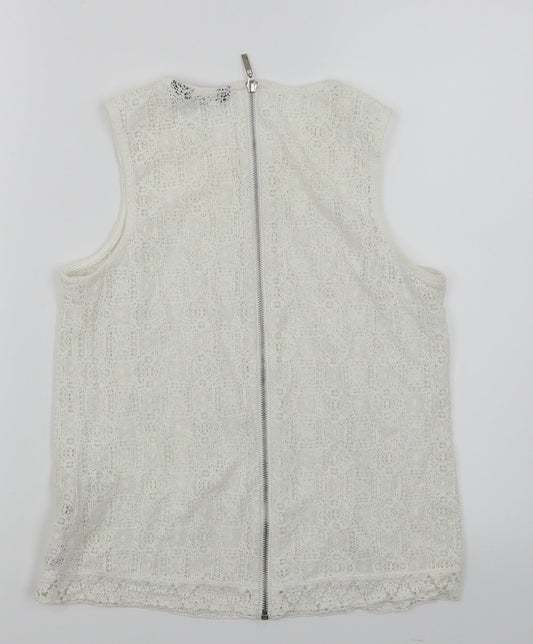 Womens UK Size 8 New Look White Basic Blouse